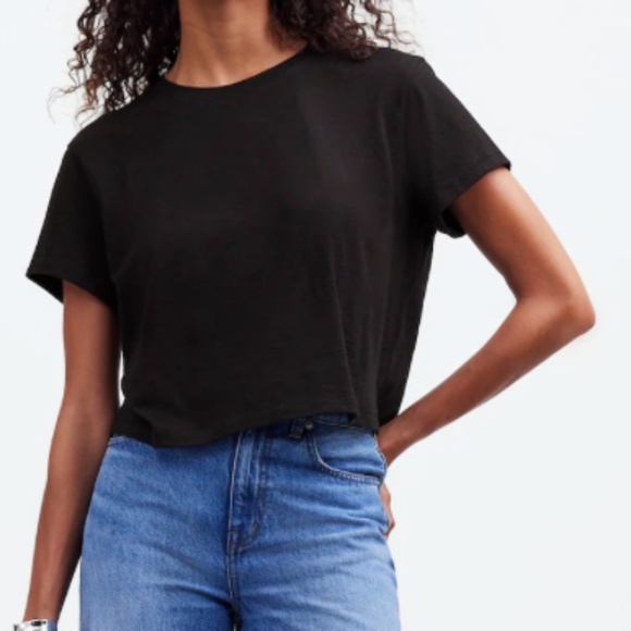 Madewell Black Short Sleeve Tee - Picture 4 of 5